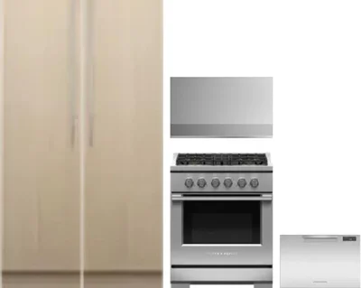 5 Piece Package Includes Refrigerator, Freezer, Range, Hood And Dishwasher